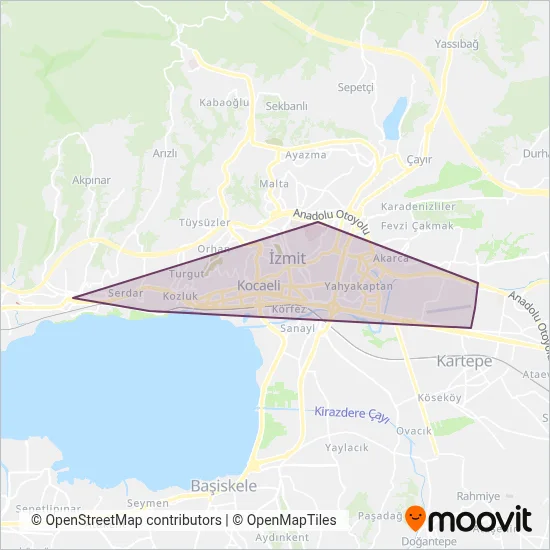 Ulaşımpark (Tram) coverage area map
