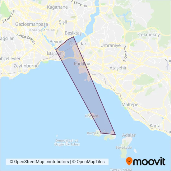 Mavi Marmara kapsama alanı haritası