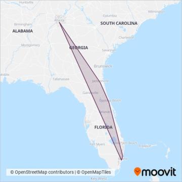 Megabus coverage area map