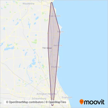 Wisconsin Coach Lines coverage area map