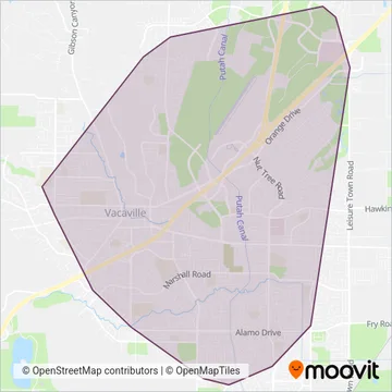 Mapa del área de cobertura de City Coach