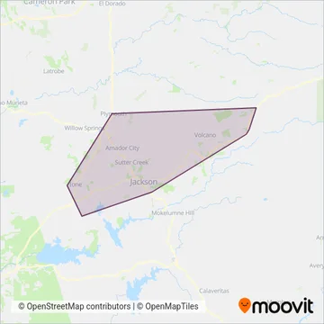 Mapa del área de cobertura de Amador