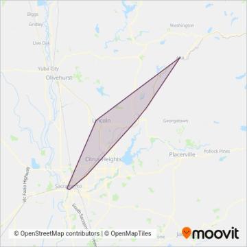 Placer County Transit coverage area map
