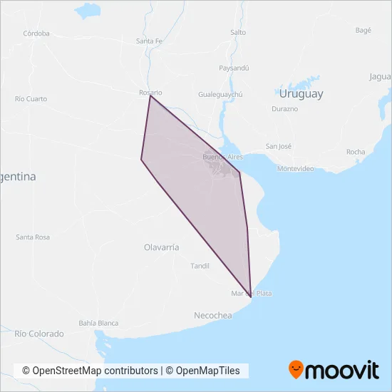 Trenes Argentinos coverage area map