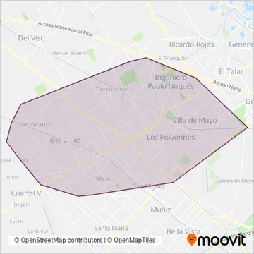 EPELSA (Expreso Parque El Lucero SA) coverage area map