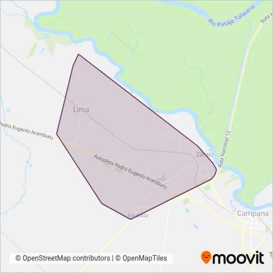 Sistema Integrado de Transporte (SIT) coverage area map