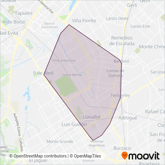 Yitos S.A. coverage area map