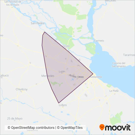 Master Bus coverage area map