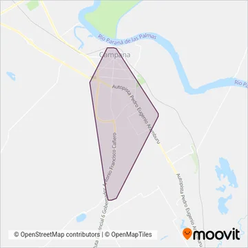 Cooperativa 3 de Julio coverage area map