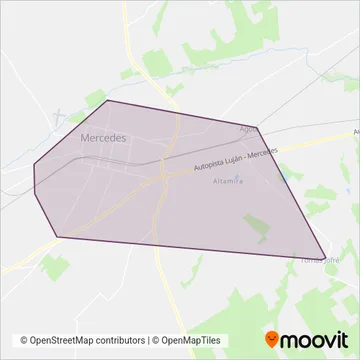 Transporte Comunal coverage area map