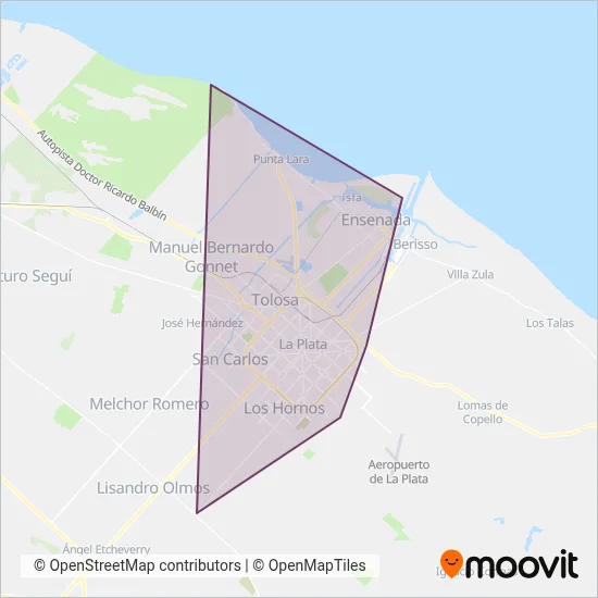 Fuerte Barragán coverage area map