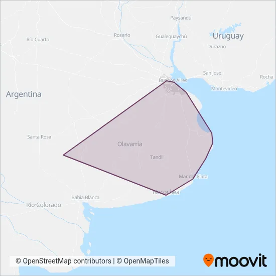 Expreso coverage area map