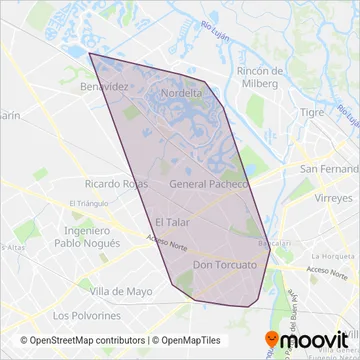 UTENOR S.A. coverage area map