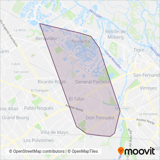 UTENOR S.A. coverage area map