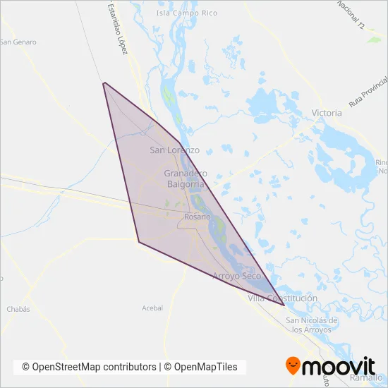 America TA SRL / Empresa 9 De Julio SRL / Continental SRL coverage area map