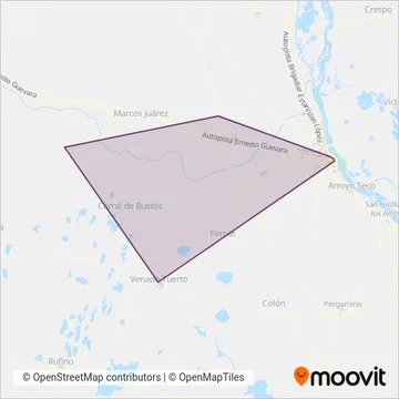 UTE America TA SRL -Azul SATA coverage area map