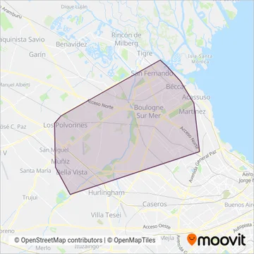 Empresa Ciudad de San Fernando coverage area map
