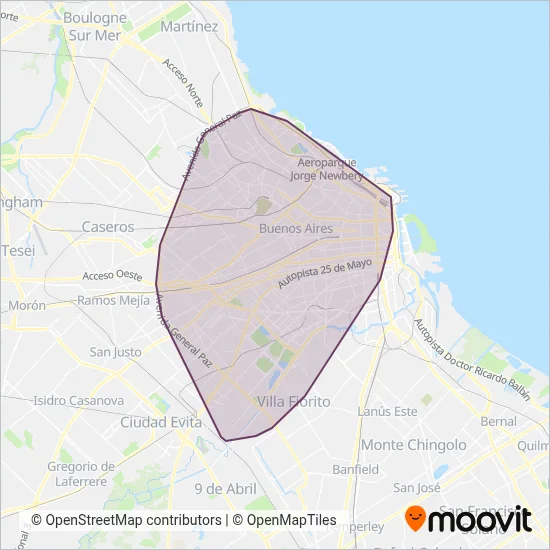 DOTA coverage area map