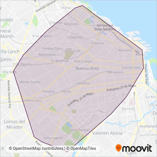 NUDO S.A. coverage area map
