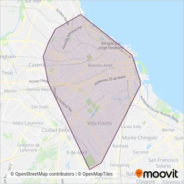 Transporte Larrazábal coverage area map