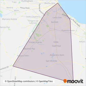 Empresa San Vicente S.A.T. coverage area map