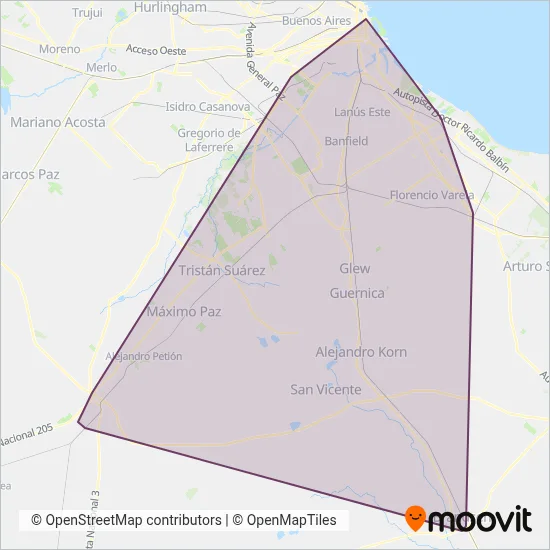 Empresa San Vicente S.A.T. coverage area map