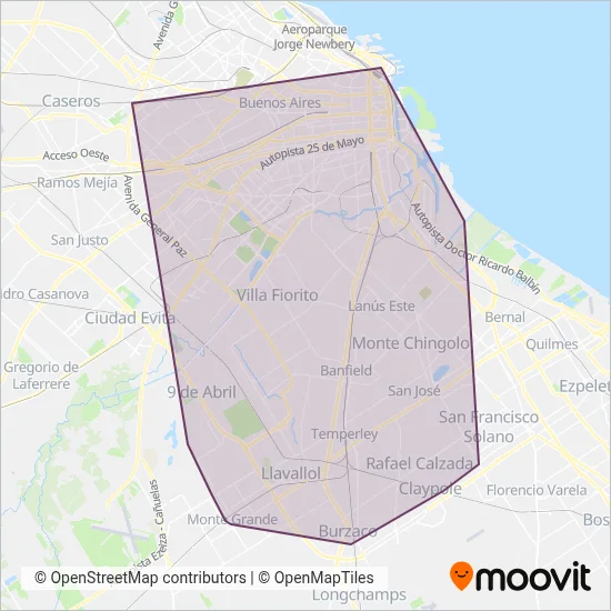 Gral. Tomás Guido coverage area map