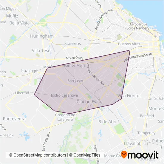 La Cabaña coverage area map