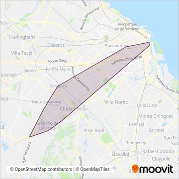 La Vecinal De Matanza SACI coverage area map