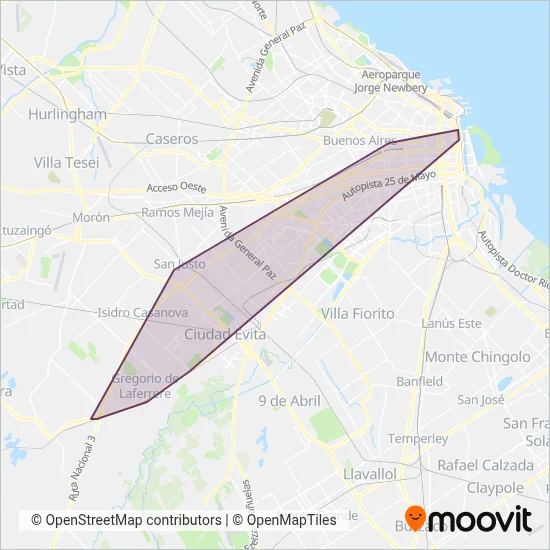 La Vecinal De Matanza SACI coverage area map