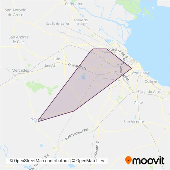 Sargento Cabral SATA coverage area map
