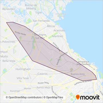 Los Constituyentes coverage area map