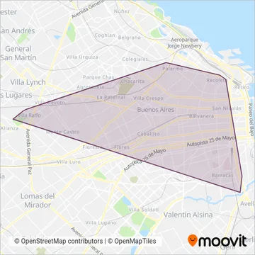 Transportes Automotores Callao coverage area map