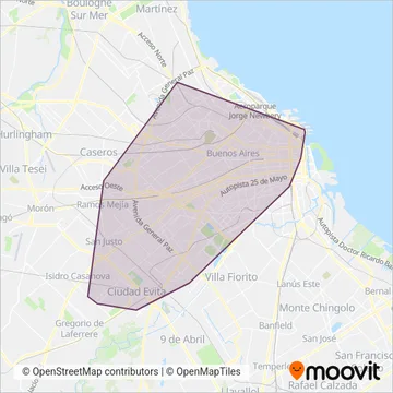 Transportes Lope de Vega coverage area map