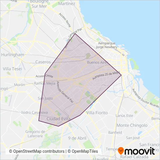 Transportes Lope de Vega coverage area map