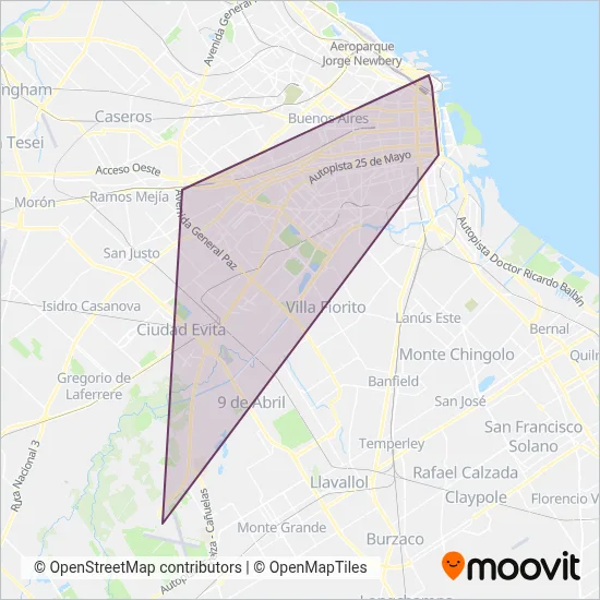 Transportes Rio Grande coverage area map