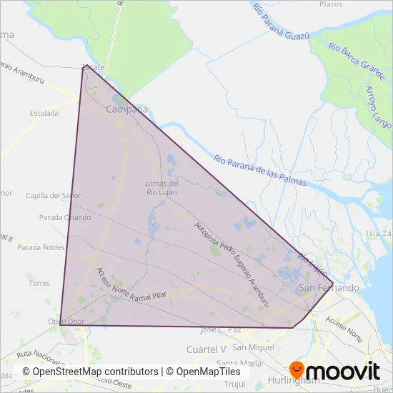 MOTSA coverage area map
