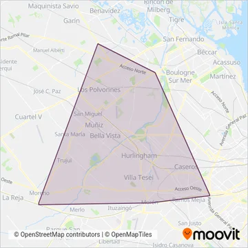 Empresa del Oeste coverage area map