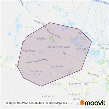 La Central De Escobar S.A. coverage area map
