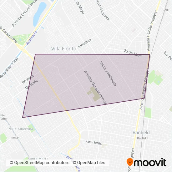 Compañia Andrade coverage area map