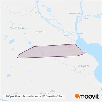 Transportes Automotores La Plata coverage area map