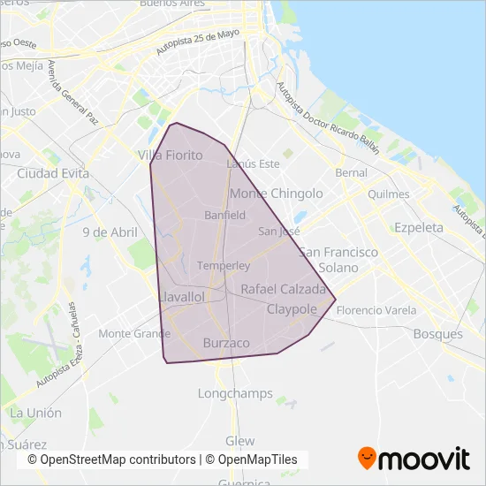 Micro Omnibus Avenida coverage area map