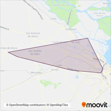 Isleña Metropolitana coverage area map