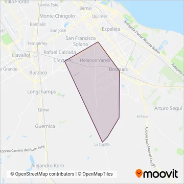 Transportes San Juan Bautista S.A. coverage area map