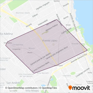 Municipio de Vicente López coverage area map