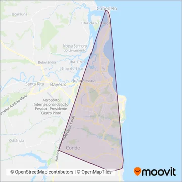 Metropolitano coverage area map