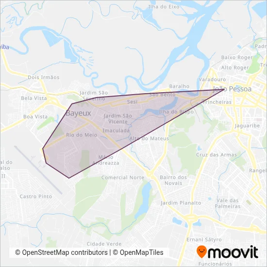 Bayeux coverage area map
