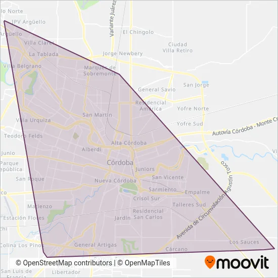 TAMSE coverage area map