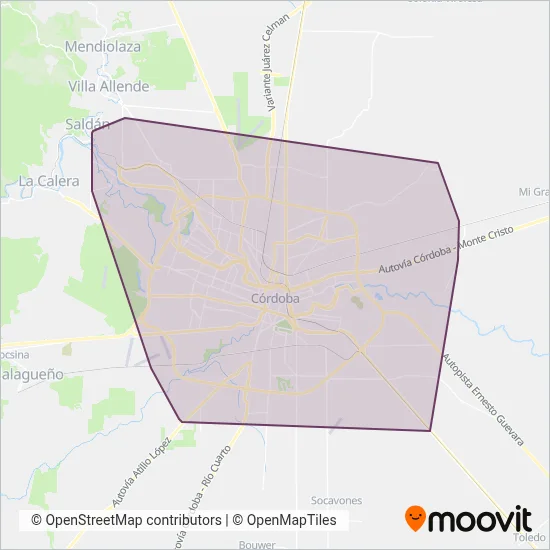 Coniferal S.A.C.I.F. coverage area map