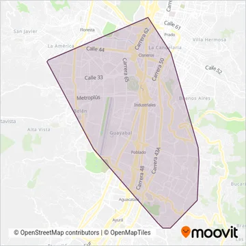 TPC Poblado - Laureles coverage area map